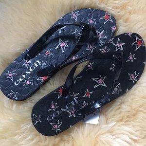Coach Flip Flops size 5-6 NEW
